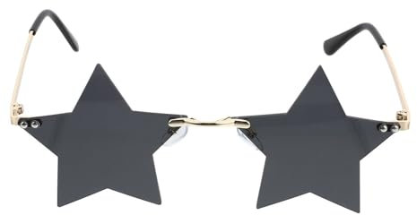 jojofuny UnregelmäßIge Partybrillen SternföRmige Brille, Kreative Lustige Sternförmige Retro BrilleFüR Party, Urlaub, Festival, Valentinstag, StraßE Foto, Einkaufen