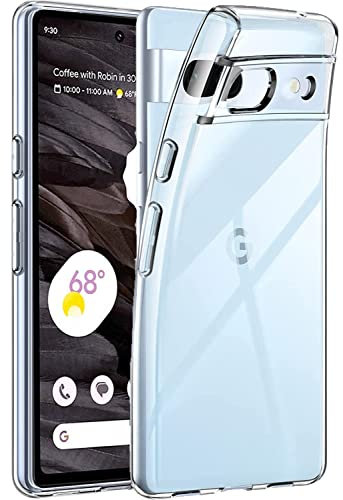 KP TECHNOLOGY Pixel 7a Case - Thin Soft Silicone Gel Case Cover for Google Pixel 7a (CLEAR)