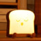 LOVERUIS Niedlich Brot Nachtlicht Schreibtisch Deko Mädchen LED Tragbare Touch Baby Lampe, USB aufladbar Silikon Tier Nachtlicht für Kinder Kleinkind (Brotschlaf)