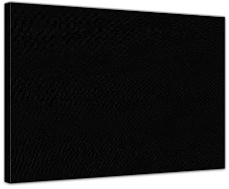 Toile noire de qualité supérieure - Peinte sur châssis - En bois véritable - 80 x 120 cm - 330 g/m² - Prêt à être encadré - 6 couleurs disponibles