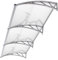 Blisswood Front Door Canopy Outdoor Awning Shelter 270 x 98.5 cm Window Rain Roof Cover With Polycarbonate Roofing Sheets Porch Shade Patio UV Protection Back Door Porch Canopies