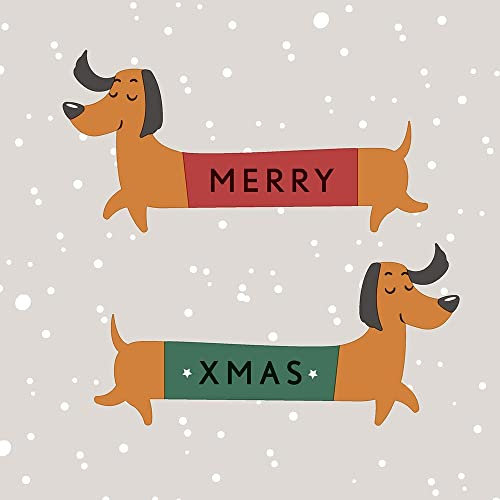 20 Servietten Dachshund Dackel Weihnachtshund