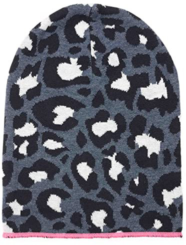Zwillingsherz Slouch-Beanie-Mütze mit Baumwolle - Hochwertige Strickmütze mit Leo Design für Damen Mädchen Jungen 2020 - Hat - One Size - Frühjahr Sommer Herbst und Winter - JNS p