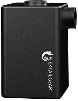 FLEXTAILGEAR MAX Pump Plus, Bomba de Aire Eléctrica Portátil, Bomba de Camping, Inflado/Desinflado Rápido de 300 L/min, Batería Recargable de 3600 mAh, Cama de Aire, Anillo de Flotación