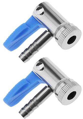 eMagTech 2 Stück 8 mm Reifenluftfutter Reifenventil Luftpumpe Clip Luftschlauch Inflator Anschluss Pneumatische Pumpe Adapter für Auto Motorrad Elektrofahrzeug Fahrrad Reifen Ventil