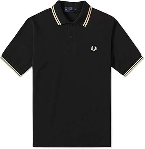 Fred Perry Reissues Original UK Twin Tipped Polo Black Champagner, Schwarz , 44