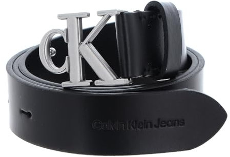 Calvin Klein Jeans Gürtel Damen Seasonal Mono HW K60K610591, Schwarz, 95 cm