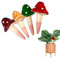 Lot de 4 Boules D'irrigation de Plantes en Forme de Champignon, Plantes D'Intérieur en Pot Couleur Dispositif Auto-arrosage avec 10 Accessoires de Jardin, pour Plantes D'intérieur et D'extérieur