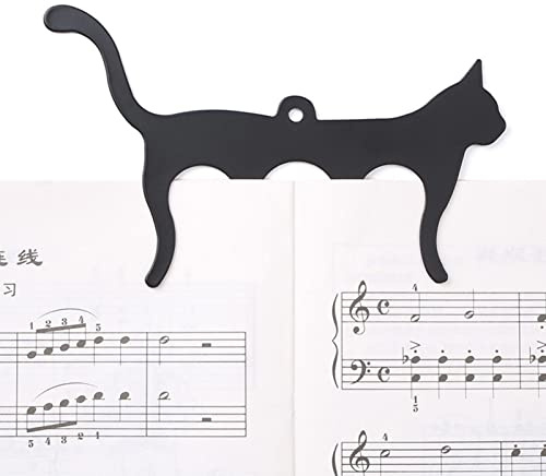PW TOOLS 1/2 Stück Metall Notenbuch Klammer, Musikbuchclip, Katzenförmige Notenständer Klammern Notenklammern Seitenhalter zum Spielen im Freien, Gitarre, Violine, Keyboard, Klavier, Lesen