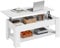 Yaheetech Table Basse Relevable Table de Salon avec Porte-Revues Table de Salle à Manger Industrielle pour Salon Chambre 120 x 59 x 49,5 cm Blanche