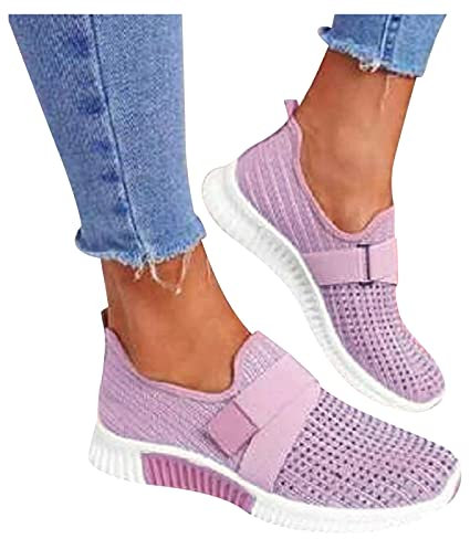 Fulidngzg Damen Laufschuhe 42 Leicht Bequeme Gym Running Schuhe Wasserdicht Walkingschuhe Joggingschuhe Weich Outdoor Turnschuhe Rutschfeste Atmungsaktiv Sneaker Tennis Freizeitschuhe Sportschuhe