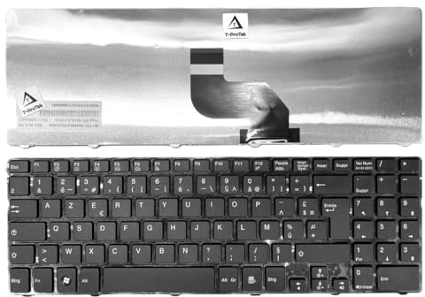 T-ProTek Italiano nera tastiera Keyboard Tastatur compatibile Con per MSI CR640