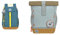 LÄSSIG 1203023400 Kinder Wanderrucksack Kinderrucksack Ausflug & Kindergartenrucksack Kinderrucksack Rolltop mit Brustgurt wasserabweisend, 11 Liter/Mini Rolltop Backpack Nature Hellblau