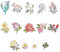 14 Stück Blumen Patches zum Aufbügeln, Flicken zum Aufbügeln, Patches Klett, Aufnäher zum Aufbügeln, Bestickte Aufnäher, Bügelbilder für Hosen, Hut, Jeans, Jacken Rucksäcke, DIY-Zubehör