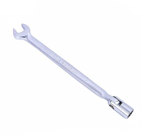 Vokenforu 9mm Socket Spanner, Ratchet Combination Wrench, Hardened Chrome Vanadium Steel Open End Spanner Metric