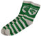 Elbenwald Harry Potter Socken Slytherin Wappen für Herren Damen Unisex Baumwolle Grün-Grau - 40-43