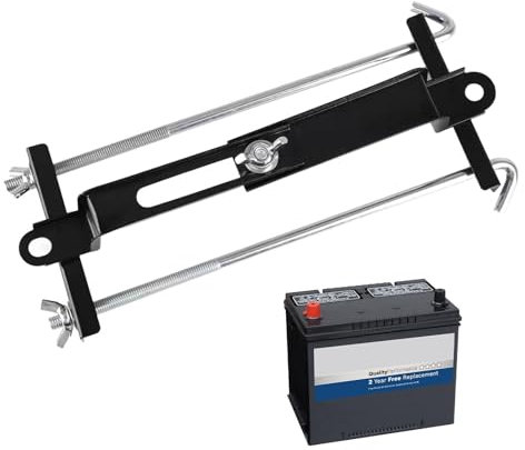 Battery Hold Down - Battery Tie Down & Car Battery Clamps - Car Battery Holder Bracket, Anti-Rust Battery Mounting Bracket for Car Battery Mount Hold