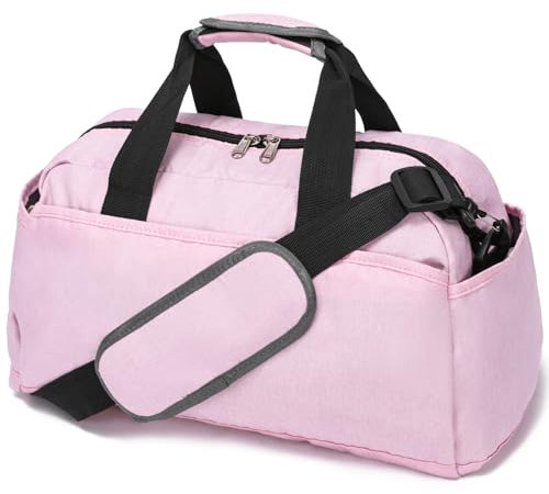 Kleine Sporttasche für Damen und Herren, Mini-Reisetasche für Reisen, Sport, leichte Handgepäcktasche, 35,6 cm, Rose, Kleine Tasche