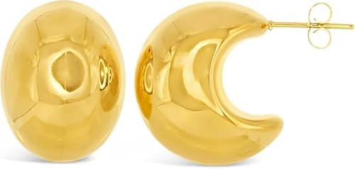 ARS-ARGENTI Ohrringe Dome 750 vergoldet 18K Schmuck Geschenk Damen Mädchen Design Dropdesign 23 mm statement extravagant hochwertig edel hypoallergen