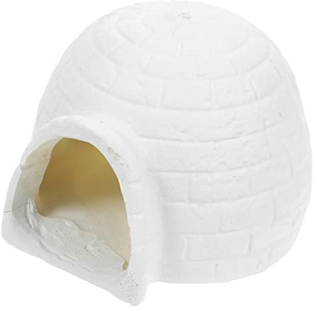 WOONEKY Eishausmodell Aus Harzmaterial Dekoratives Eishausornament Simuliertes Eishausdekoration Eishausstatue Für Heim Und Außendekoration