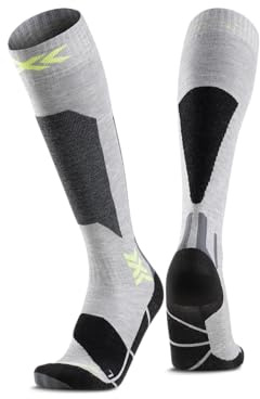 X-Socks Ski Discover OTC – Hochleistungs-Skisocken für Komfort & Unterstützung – O-Ring-Bandage für Stabilität – Ideal für Ski, Snowboard & Wintersport - Deep Purple/Hell Sand, 45-47