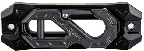 SINOKING Seilwinde mit Abschlepphaken, Aluminium-Hawse Fairlead mit geschmiedetem Stahlwindehaken, 20,411 kg Bruchfestigkeit, Seilwinde Fairlead Haken-Set für Geländefahrzeuge