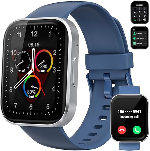 OUKITEL Montre Connectée Homme Femme avec Appel Bluetooth, 1.91 HD Smartwatch, Montre Connectee Sport Etanche IP68, 140+ Modes Sportifs avec Podometre/Sommeil/Cardiofrequencemetre pour Android/iOS