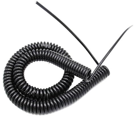 Cable cord Black Spiral Power Cord Wire 6 Core 8 Core 9 Core 0.2mm 0.3mm 0.5mm Spring Extend Tensile Wire Cable spiral extension(8 core,Stretch 2.5 meter 22AWG)