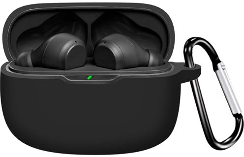 YAODLE Compatibile con JBL Wave Beam, custodia protettiva antiurto in silicone con moschettone (nero)