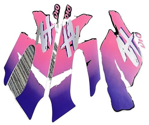 YANTUML Adesivi per Tutto Il Corpo della Moto Viola, Decalcomanie, Emblema Decorativo per Scooter, Logo Distintivo Adatto per Honda Dio ZX 50 AF27 AF28 AF34 AF35 AF38