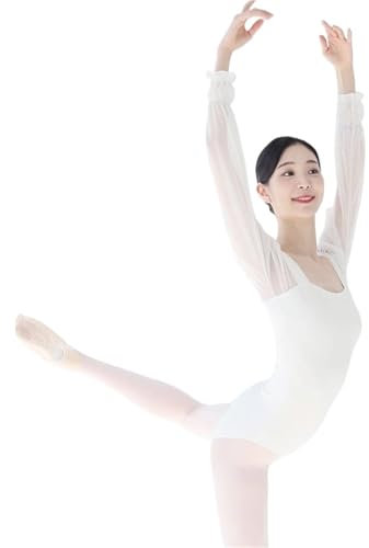 Justaucorps Collants vêtements de Danse de Ballet vêtements de Gymnastique for Femmes vêtements de Corps vêtements de Pratique de Yoga aérien vêtements de Corps(White,L)