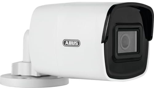 ABUS 8MPx IP PoE Mini-Tube-Kamera – 4K Überwachungskamera mit Objekterkennung - 40 m Nachtsicht - IP67 - 107 Grad Blickwinkel - für Innen und Außen microSD und Rekorder kompatibel