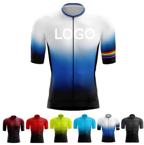 COITROZR Personalisiertes Fahrradtrikot Individuelles Kurzarm Rennradtrikots MTB Bekleidung für Herren & Frauen mit Schneller Trocknung mit Team Namen Logo(E)