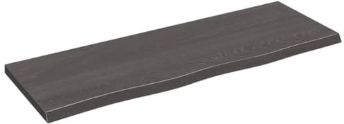 Rustikales Regal aus Eichenholz, schwebend, 80 x 30 cm, Wandregal für Küche, Badezimmer, Wohnzimmer, Dekoration, 2 cm dickes Massivholzregal