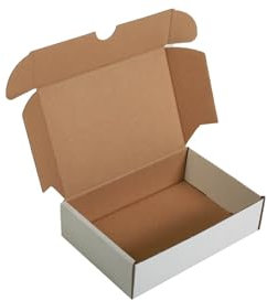 packster 350x Maxibriefkarton Versandschachtel FEFCO 0427 175 x 115 x 45 mm Steckverschluss Weiss Post Faltschachtel