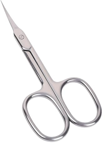 Cuticle Scissors Extra Fine Nail Curved Cuticle Scissors Made of Stainless Steel for Precise Removal of Skin Residues as Well as Care for Fingers, Eyebrows, and Eyelashes Durable