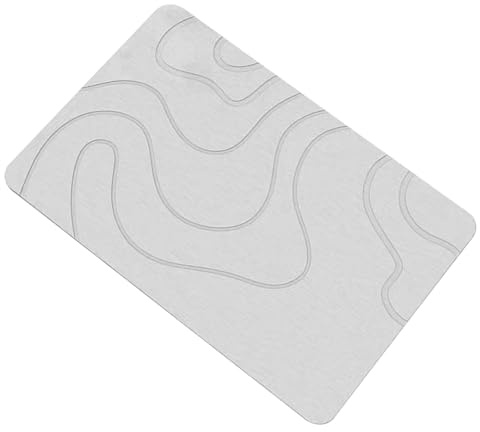 Weiche Matte – wasserabsorbierende, waschbare Fußmatte, saugfähige Stein-Badematte | Steinteppich für Badezimmer, schlammweiche Duschmatte mit schnell trocknendem, rutschfestem Teppich, Wasseraufnahme