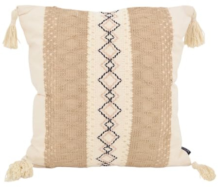 NOVÉE Kissenbezug 45x45 cm - Iza Jute Creme/Beige - Kissenhülle