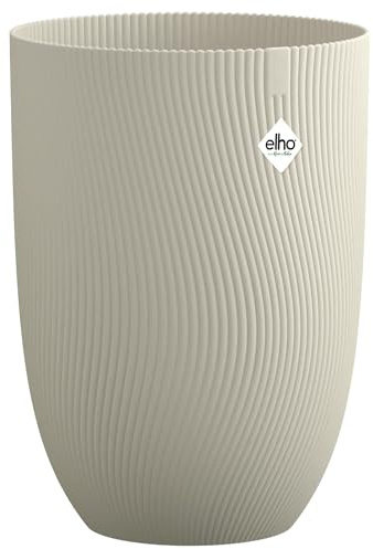 Elho sereh Haut 30cm Pot de Fleurs - Mushroom Beige | Ø 29.5 x H 40.5 cm | Convient pour l’intérieur et l’extérieur | Plastique 100% recyclé