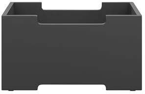 blomus Aufbewahrungsbox -KASANE- | Ordnungsbox & stapelbarer Organizer | Farbe Anthracite | Größe S