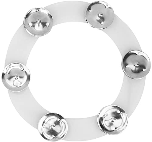 HPZIHUIT Trommelbecken, Hi-Hat-Tamburin-Schlagzeug-Set, Edelstahlglocken, Percussion-Instrumenten-Zubehör (Silber)
