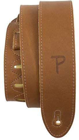 Perri's Leathers Ltd. - Gitarrengurt - Italienisches Leder - Braun - Einstellbar - Für Akustik-/Bass-/Elektro-Gitarren - Made in Canada (BM2-7083)