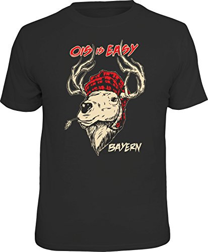 RAHMENLOS Original Geschenk T-Shirt für den lässigen Bayern-Fan: Ois is Easy XXL, Nr.1689