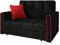 Mirjan24 Sofa Viva Bis II mit Schlaffunktion, 2 Sitzer Polstersofa mit Bettkasten inkl. Kissen, Schlafsofa Sofagarnitur, Bettsofa, Wohnlandschaft, Farbauswahl (Alova 04 + Alova 46)