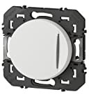 Poussoir simple avec voyant lumineux DOOXIE 6A 250V~ finition blanc