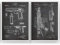 Gun Patent Poster - Set Of 2 - M16-1911 - Jahrgang Bild Drucke Kunst Geschenke Zum Männer Frau Entwurf Dekor Vintage Art Gifts Blueprint Decor - Rahmen Nicht Enthalten