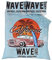 Rapport Duvet Cover Bedding Set-Retro California Surf Board on a Beach with Palm Tree & Vintage Car, Blue, Duck Egg, Double