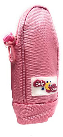 Vetrineinrete® Portabiberon termico borsa isotermica per biberon porta bottiglie per neonati bambini con gancio per carrozzino 69992 (Rosa) B46
