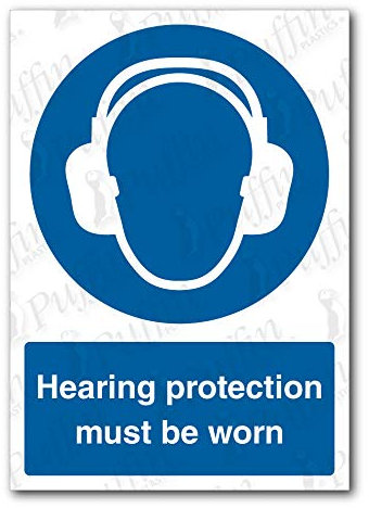 Hearing Protection Must Be Worn Sign (Self Adhesive, A5)