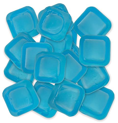 Cubitos de hielo para enfriar bebidas. Juego de 18 dados azules.